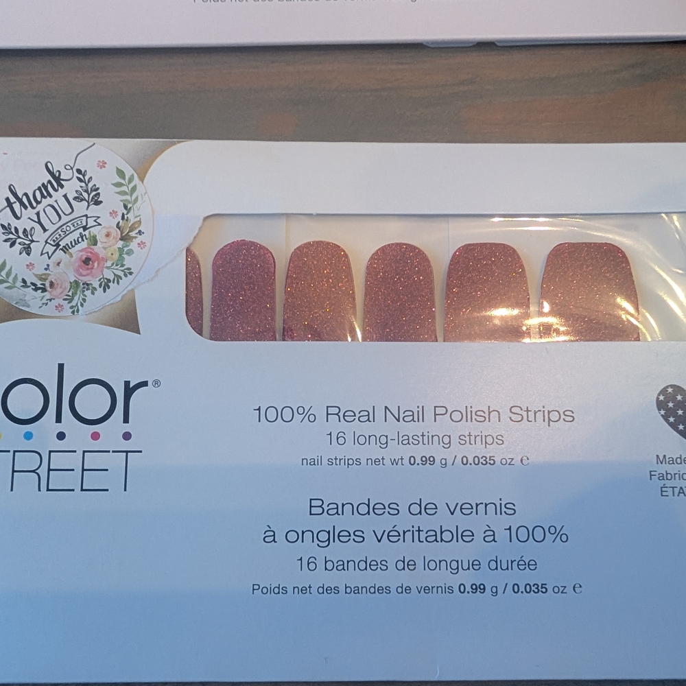 Color Street Sparkling Rose Nail Strips